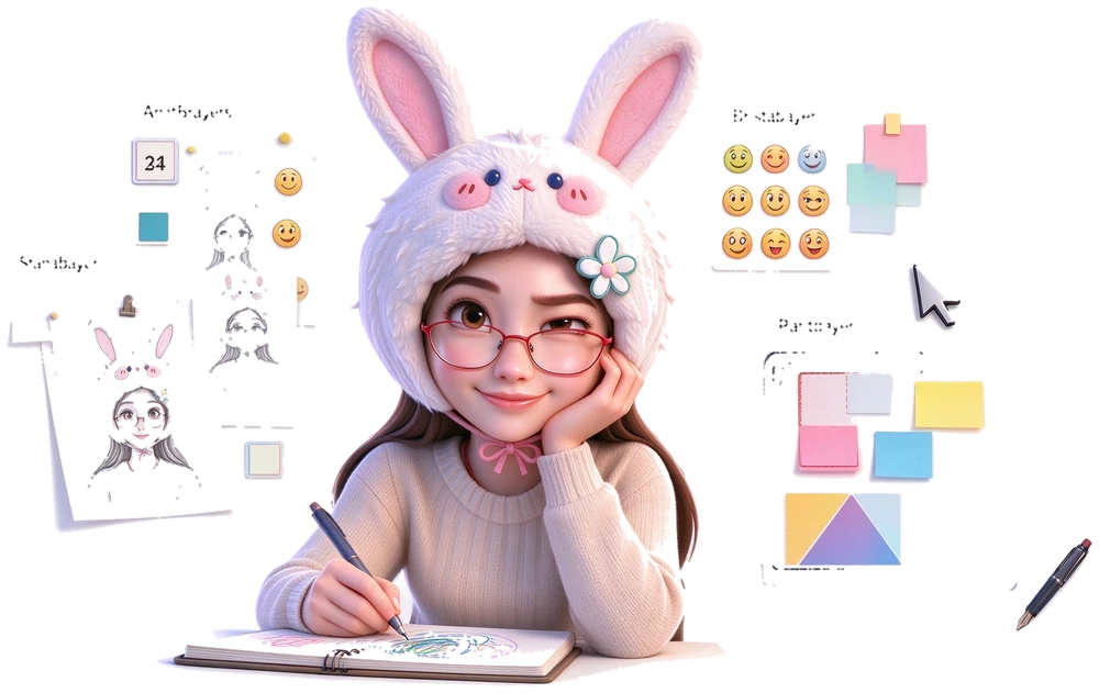设计师在数位板上作画